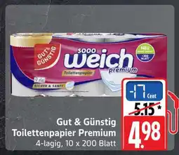 Scheck-in-Center Gut & Günstig Toilettenpapier Premium Angebot