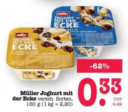 Scheck-in-Center MÜLLER Joghurt mit der Ecke Angebot