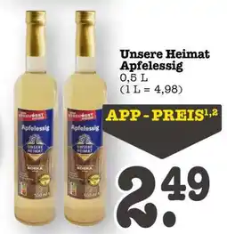 Scheck-in-Center Unsere Heimat Apfelessig Angebot