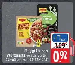 Scheck-in-Center MAGGI Fix oder Würzpaste Angebot
