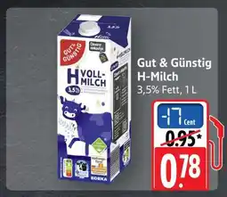 Scheck-in-Center Gut & Günstig H-Milch Angebot