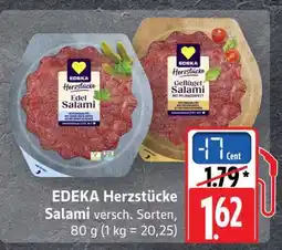 Scheck-in-Center EDEKA Herzstücke Salami Angebot