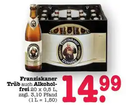 Scheck-in-Center Franziskaner Trüb auch Alkoholfrei Angebot