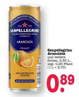 Scheck-in-Center Sanpellegrino Aranciata Angebot