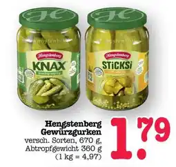 Scheck-in-Center HENGSTENBERG Gewürzgurken Angebot