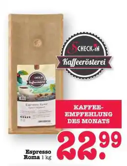 Scheck-in-Center Espresso Roma Angebot