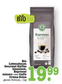 Scheck-in-Center Bio Lebensbaum Gourmet Kaffee Angebot