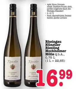 Scheck-in-Center Rheingau Künstler Riesling Hochheimer Hölle Q.b.A Angebot