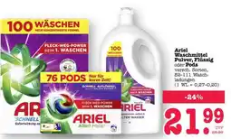 Scheck-in-Center Ariel Waschmittel Pulver, Flüssig oder Pods Angebot