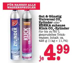 Scheck-in-Center Gut & Günstig Universal CO₂ Zylinder oder EDEKA zuhause Klick CO₂-Zylinder Angebot