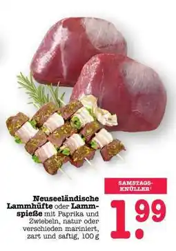 Scheck-in-Center Neuseeländische Lammhüfte oder Lammspieße Angebot
