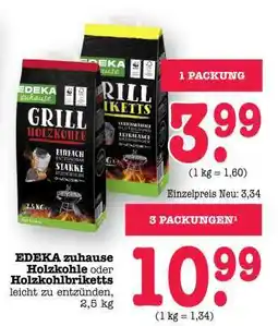 Scheck-in-Center EDEKA zuhause Holzkohle oder Holzkohlebriketts Angebot
