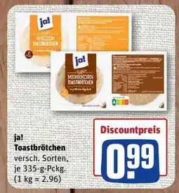 nahkauf ja! Toastbrötchen Angebot