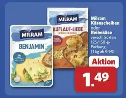 Combi Milram Käsescheiben oder Reibekäse Angebot