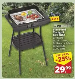 Combi Stand- und Tischgrill BQS 3842 Angebot