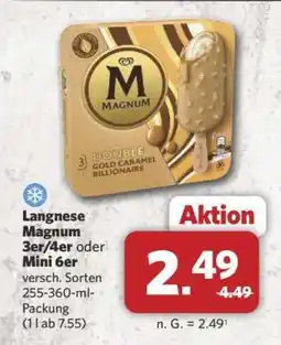 Combi Langnese Magnum 3er/4er oder Mini 6er Angebot
