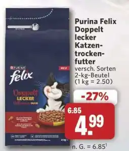 Combi Purina Felix Doppelt lecker Katzen-trockenfutter Angebot