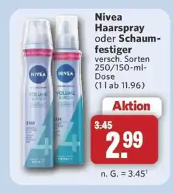 Combi NIVEA Haarspray oder Schaumfestiger Angebot