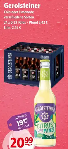 Getränke Hoffmann Gerolsteiner Cola oder Limonade Angebot
