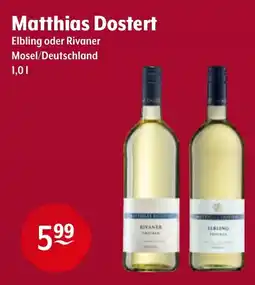 Getränke Hoffmann Matthias Dostert Elbling oder Rivaner Angebot