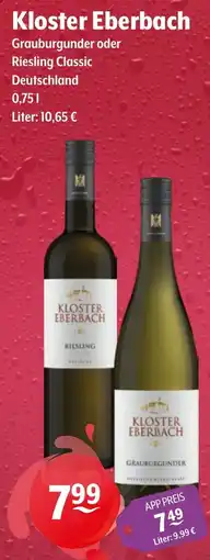Getränke Hoffmann Kloster Eberbach Grauburgunder oder Riesling Classic Angebot