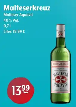 Getränke Hoffmann Malteserkreuz Malteser Aquavit Angebot
