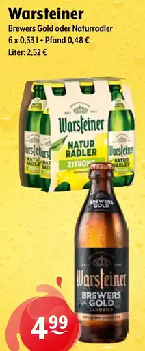 Getränke Hoffmann Warsteiner Brewers Gold oder Naturradler Angebot