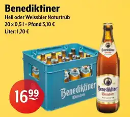 Getränke Hoffmann Benediktiner Hell oder Weissbier Naturtrüb Angebot