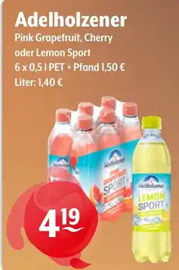 Getränke Hoffmann Adelholzener Pink Grapefruit, Cherry oder Lemon Sport Angebot