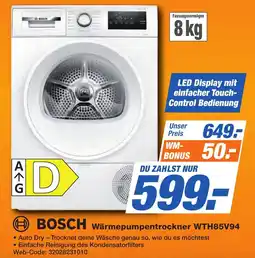K+B Expert BOSCH Wärmepumpentrockner WTH85V94 Angebot