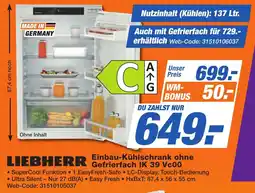 K+B Expert LIEBHERR Einbau-Kühlschrank ohne Gefrierfach IK 39 Vc00 Angebot