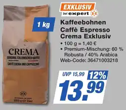 K+B Expert Kaffeebohnen Caffè Espresso Crema Exklusiv Angebot