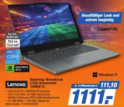 K+B Expert Lenovo Gaming Notebook LOQ Essential 15IRX11 Angebot