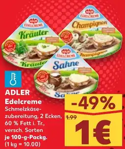 Kaufland ADLER Edelcreme Angebot