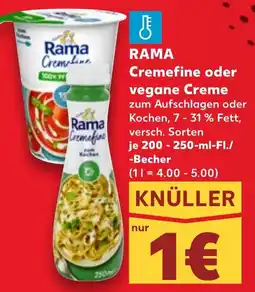 Kaufland RAMA Cremefine oder vegane Creme Angebot