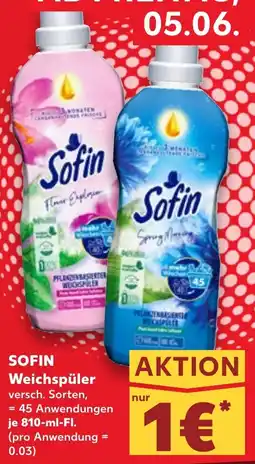 Kaufland SOFIN Weichspüler Angebot