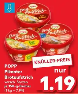 Kaufland POPP Pikanter Brotaufstrich Angebot