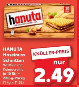 Kaufland HANUTA Haselnuss Schnitten Angebot