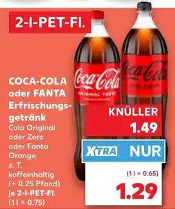 Kaufland Coca-cola oder Fanta erfrischungsgetränk Angebot