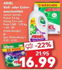 Kaufland ARIEL Voll- oder Colorwaschmittel Angebot