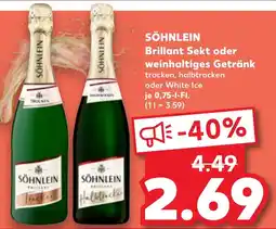 Kaufland SÖHNLEIN Brillant Sekt oder weinhaltiges Getränk Angebot