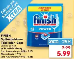 Kaufland FINISH Spülmaschinen Tabs oder -Caps Angebot