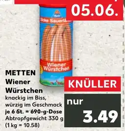 Kaufland METTEN Wiener Würstchen Angebot