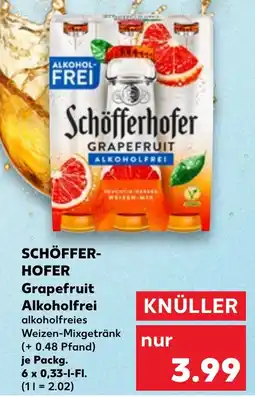 Kaufland SCHÖFFERHOFER Grapefruit Alkoholfrei Angebot