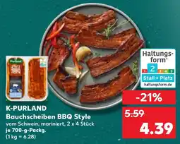 Kaufland K-PURLAND Bauchscheiben BBQ Style Angebot