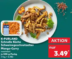Kaufland K-PURLAND Schnelle Küche Schweinegeschnetzeltes Mango-Curry Angebot