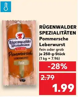 Kaufland Rügenwalder spezialitäten pommersche leberwurst Angebot