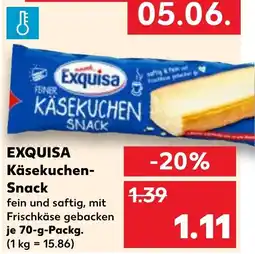 Kaufland EXQUISA Käsekuchen Snack Angebot