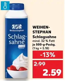 Kaufland WEIHENSTEPHAN Schlagsahne Angebot