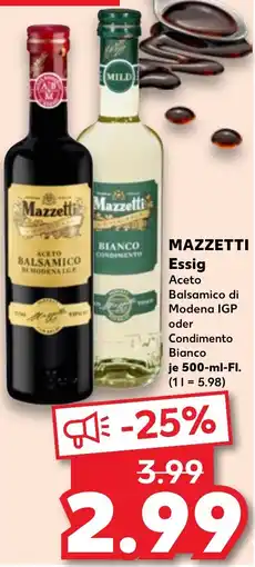 Kaufland MAZZETTI Essig Angebot